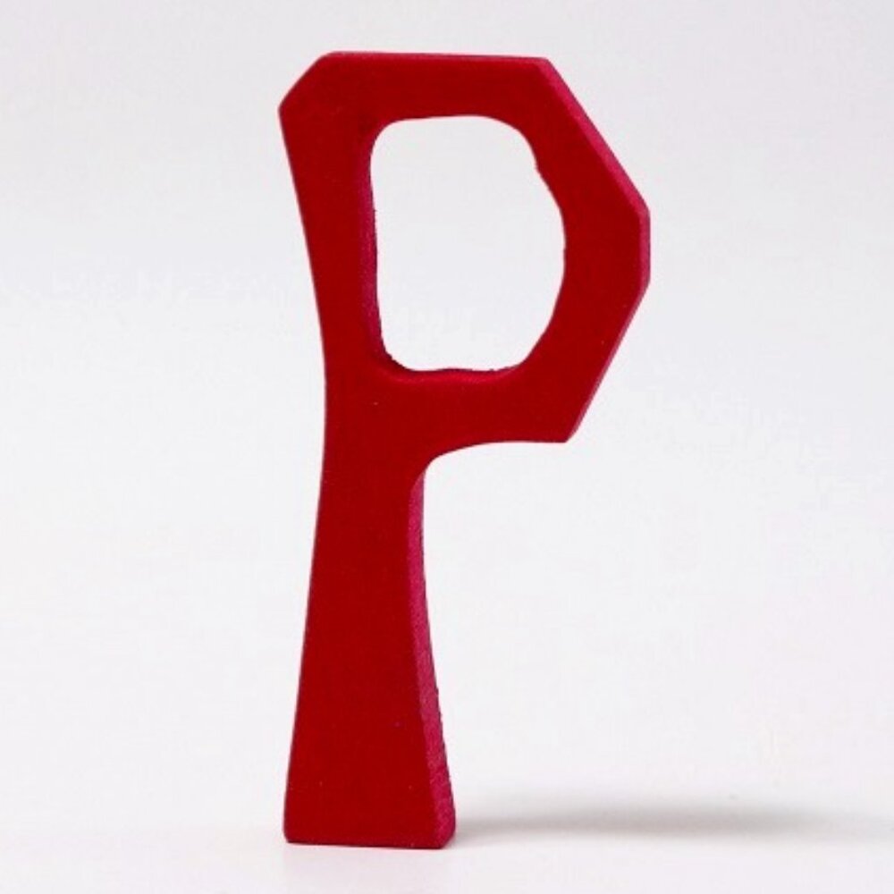 NWT Grimm's Wooden Toys Anthroposophical Letter P